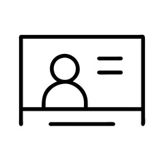 User profile icon with computer screen