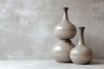 Elegant Stacked Vases: A Modern Home Decor