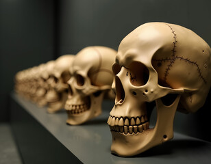 Colorful Skulls of Dia de Muertos for the Celebration of Life and Remembrance