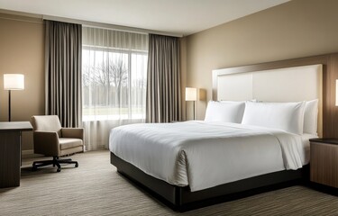 Modern Hotel Room with View