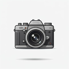 Vintage camera illustration, photography equipment concept