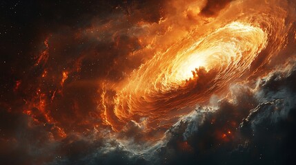 Fototapeta premium Thorne ytkow object experiencing dramatic convective mixing with mysterious elements forming in its turbulent core