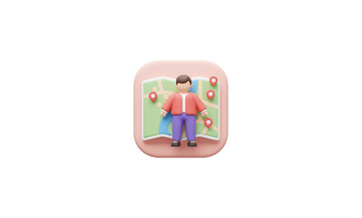 Highly Realistic 3D Cartoon Fashion Figure Icon Vector, Perfect for Stock Photography - White Background