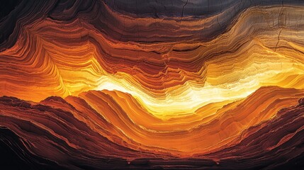 Abstract fiery orange and yellow layered texture.