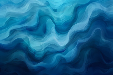 Fototapeta premium Background with abstract blue-blue waves. Water wave pattern background There are alternating shades of blue-blue.