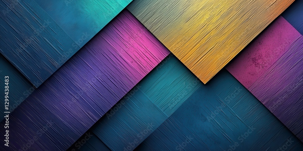 Poster colorful abstract design with detailed textures and layered patterns in vibrant hues
