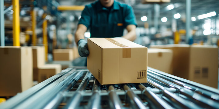 Engineer Preparing Parts for Packaging in Factory Operations