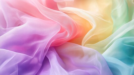 Rainbow Gradient Fabric Texture Close Up