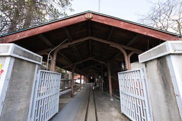 北海道の栗山町にある小林酒造のきれいな赤レンガの建物