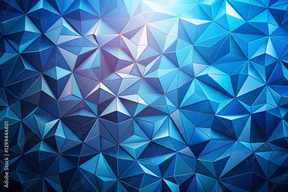 Poster blue polygonal mosaic background design template: abstract geometric pattern for website or presenta