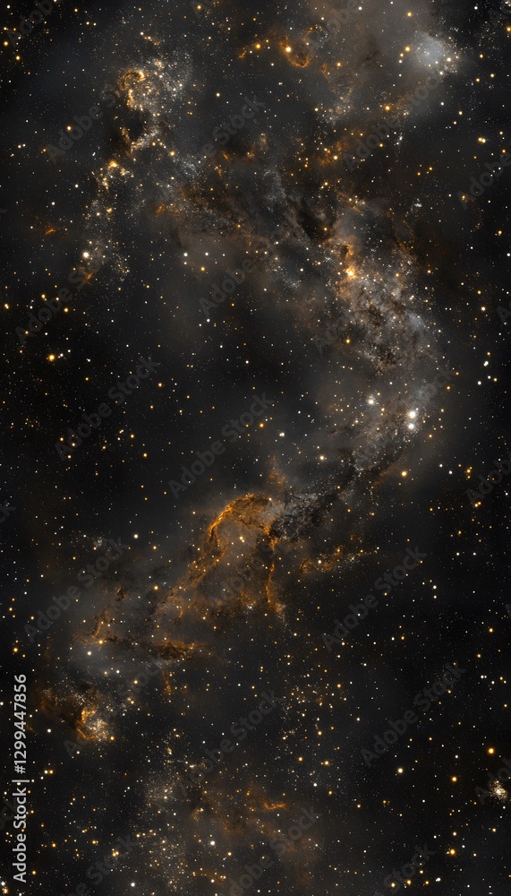 Poster a celestial image of a cosmic nebula with many stars visible