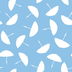 Seamless pattern of umbrellas.Vector illustration