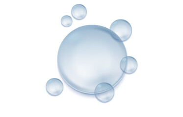Soap bubbles isolated on background. Realistic vector illustration