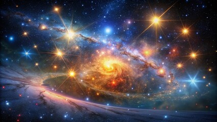 Fototapeta premium Celestial Constellation Aerial Photography: Astrological Sign Starscape