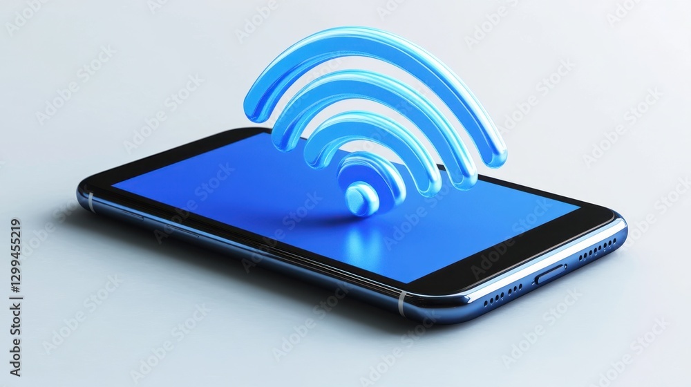 Poster a wi-fi security concept with a lock icon displayed on a smartphone screen.