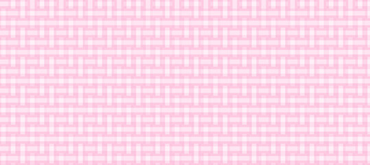 Pink plaid fabric texture background vector illustration