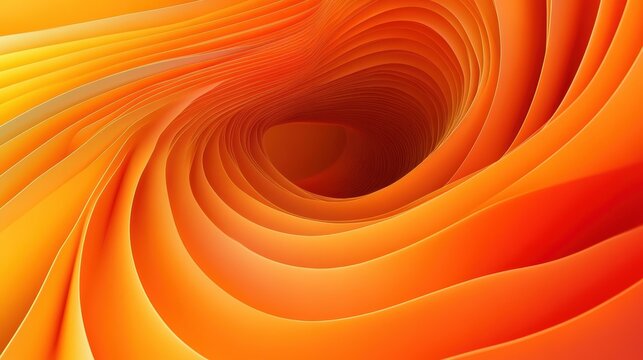 Abstract swirling orange vortex.