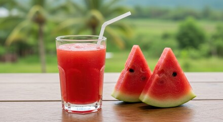 Refreshing Watermelon Juice on a Summer Day