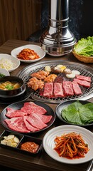 Korean BBQ Feast: Sizzling Meats & Savory Sides