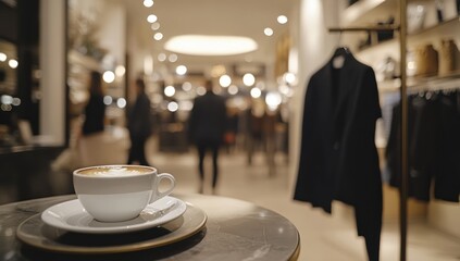Aromatic Coffee Break in Chic Boutique