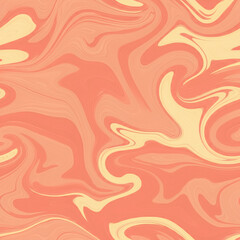 Fototapeta premium Soft peach and cream fluid marble abstract background with gentle swirling motion, elegant pastel aesthetic for modern design