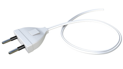 electric plug isolated Transparent background 3D render