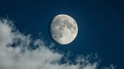 Bright Moon Illuminating the Night with a Soft Glow