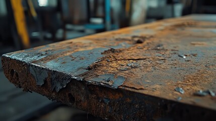 Rusty Metal Surface Shows Extensive Corrosion Damage