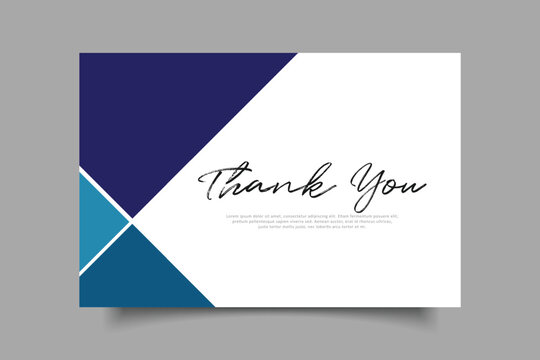 thank you card template design