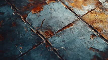 Fototapeta premium Rusted Metal Texture Shows Aged Industrial Surface