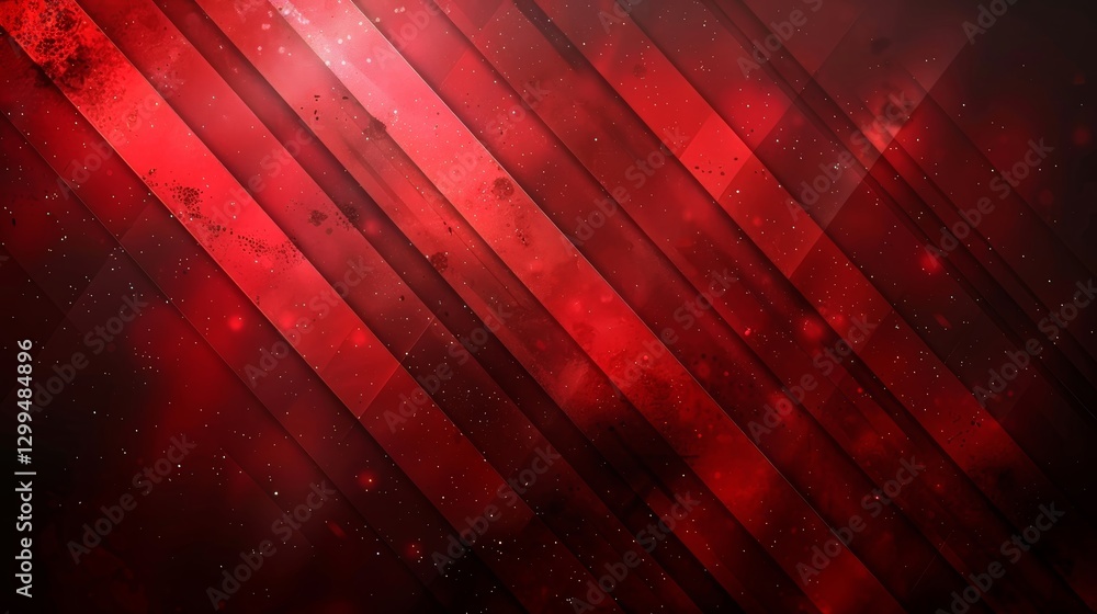Fototapete Vibrant red diagonal lines intersect in a striking abstract composition. Background features subtle cosmic elements adding depth and intrigue to the design.