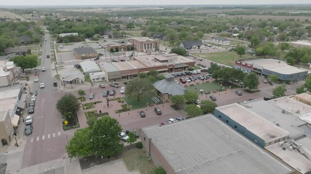 Expansive Aerial of Celina Downtown Square