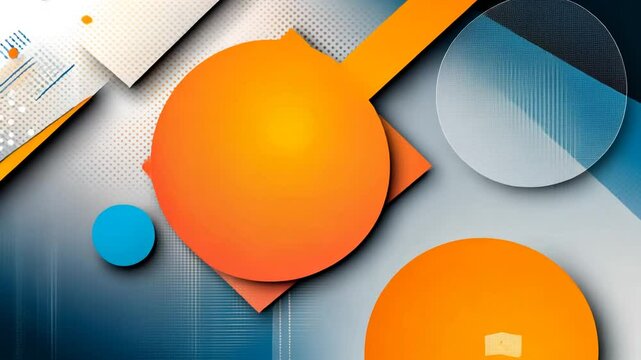 Dynamic geometric composition with vibrant colors for modern graphic design trends
