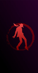 vector illustration of a dancer silhouette wallpaper