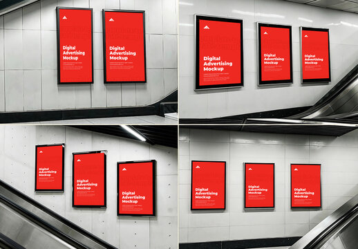 Frame Wall Poster Advertising Mockup