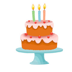 birthday cake with candles