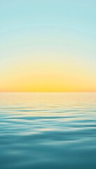 Fototapeta premium A beautiful scene of a calm ocean with a colorful sky