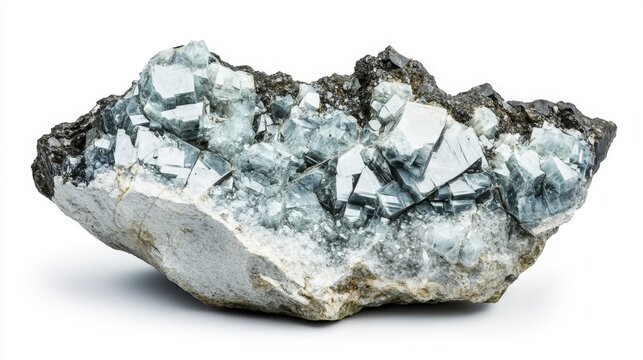 Unpolished kimberlite with bluish-gray matrix and crystalline features