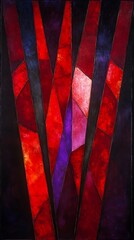 Naklejka premium Geometric abstraction with vertical segments and vibrant color palette