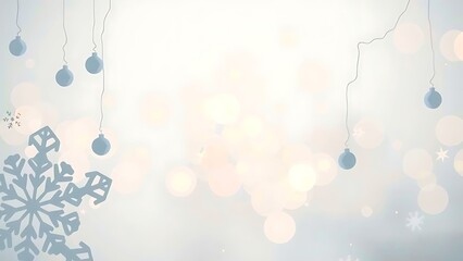 white winter festive bokeh snowflakes frost