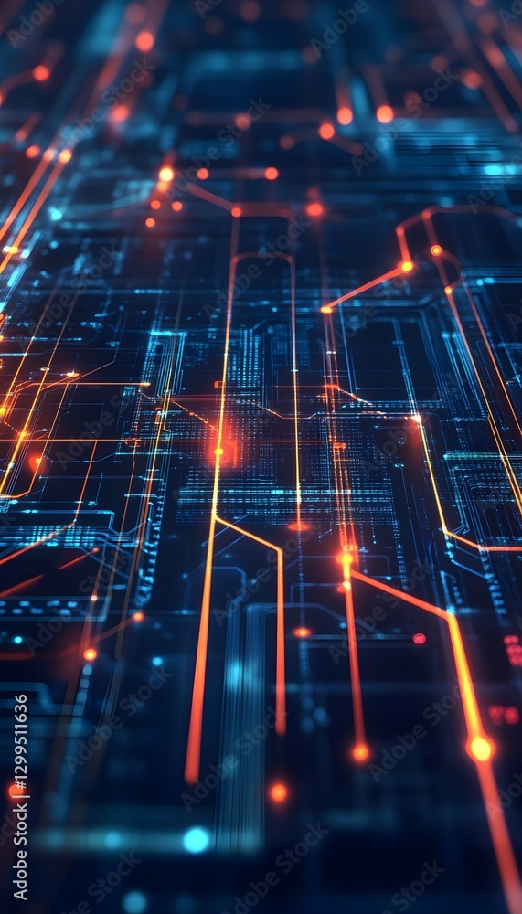 Poster illuminated circuit board displays complex data and information