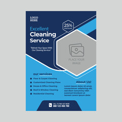 Excellent Cleaning Service Flyer template 