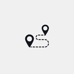 Location icon logo flat vector design