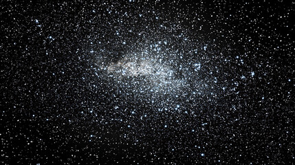 Obraz premium A starry sky with a large cluster of stars in the center