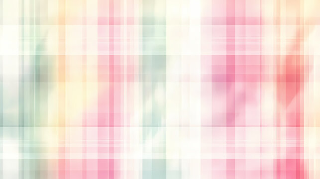 Soft subtle gingham plaid background pattern featuring a blurry checkered melange effect seamless tartan check fabric design with an all over print. Harmony - Meadow. Illustration