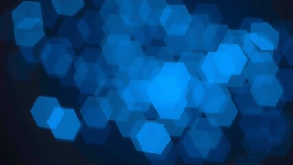 Obraz premium blurred blue lights dark background bokeh