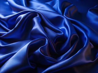 Fototapeta premium Elegant Navy Blue Silk Satin Abstract Background - Minimalist Photography