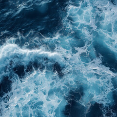 Fototapeta premium Ocean waves, a mesmerizing dance of blue and white.