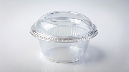 Empty Clear Plastic Dessert Cup with Lid - Disposable Food Container