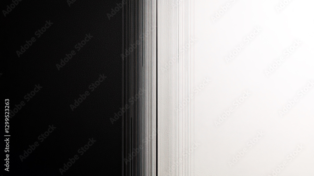 Poster minimalist word design with thin lines, showcasing modern contrast and linear aesthetic
